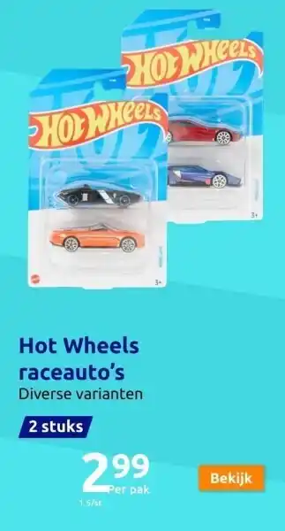 Action Hot wheels raceauto's aanbieding