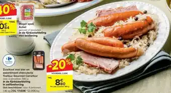 Carrefour Zuurkool met bier en assortiment charcuterie traiteur gourmet carrefour aanbieding
