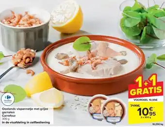 Carrefour Oostends vispannetje met grijze garnalen carrefour aanbieding
