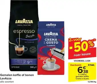 Carrefour Gemalen ko e of bonen lavazza aanbieding