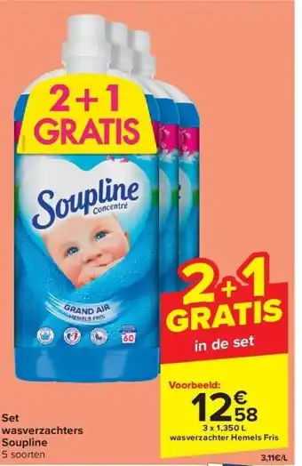 Carrefour Set wasverzachters soupline aanbieding