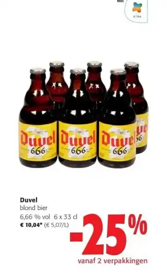 Colruyt Duvel blond bier 6,66 % vol 6 x 33 cl aanbieding