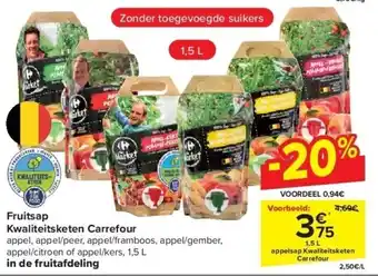 Carrefour Fruitsap kwaliteitsketen carrefour aanbieding