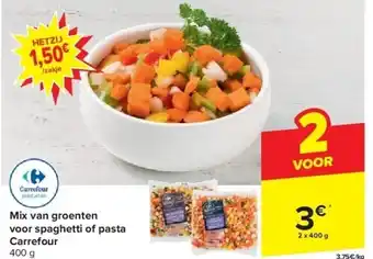 Carrefour Mix van groenten voor spaghetti of pasta carrefour aanbieding