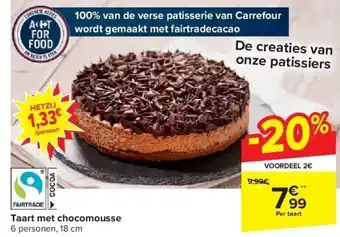 Carrefour Taart met chocomousse aanbieding