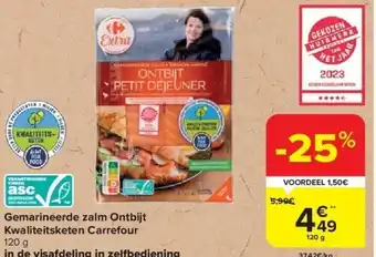 Carrefour Gemarineerde zalm ontbijt kwaliteitsketen carrefour aanbieding