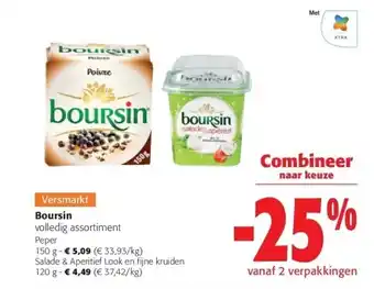 Colruyt Boursin volledig assortiment aanbieding