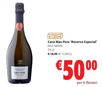 Colruyt Cava mas pere 'reserva especial' brut nature 75 cl aanbieding