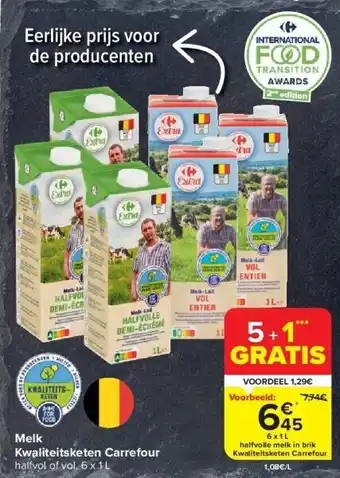 Carrefour Melk kwaliteitsketen carrefour aanbieding