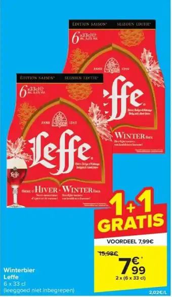 Carrefour Winterbier Leffe aanbieding