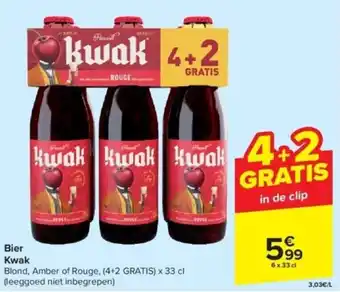 Carrefour Bier Kwak aanbieding