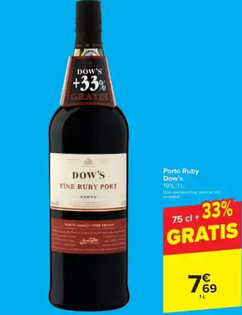 Porto ruby dow’s 19% 1L