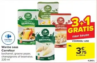 Warme saus carrefour 4 x 220ml