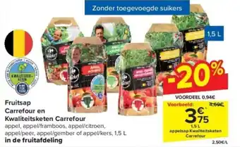 Carrefour Fruitsap Carrefour en Kwaliteitsketen aanbieding