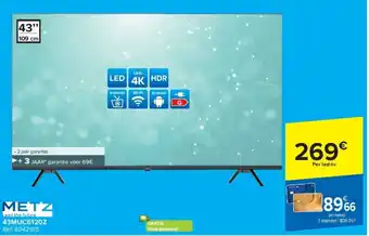 Metz 4k led tv 43muc6120z