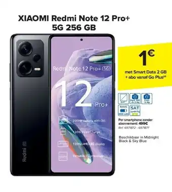 Carrefour Xiaomi redmi note 12 pro+ 5g 256 gb aanbieding