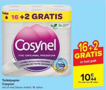 Carrefour Cosynel Toiletpapier aanbieding