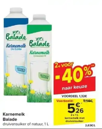 Carrefour Karnemelk Balade aanbieding