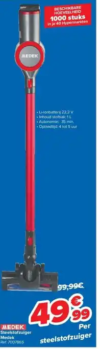 Carrefour Medek Steelstofzuiger aanbieding