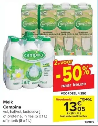 Carrefour Melk Campina aanbieding