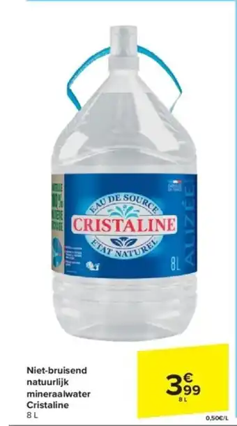 Niet-bruisend natuurlijk mineraalwater Cristaline