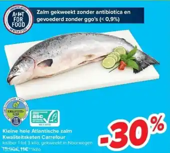 Carrefour Kleine hele atlantische zalm kwaliteitsketen carrefour aanbieding