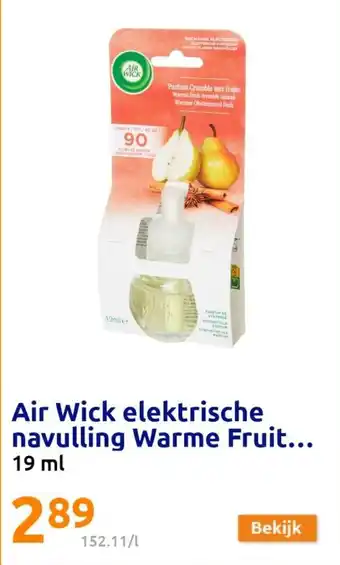 Action Air Wick elektrische navulling Warme Fruit 19 ml aanbieding