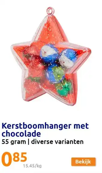 Action Kerstboomhanger met chocolade aanbieding