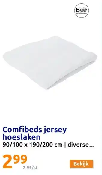 Action Comfibeds jersey hoeslaken aanbieding