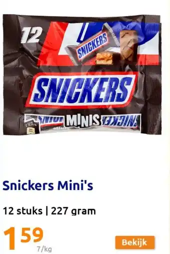 Action Snickers Mini's aanbieding