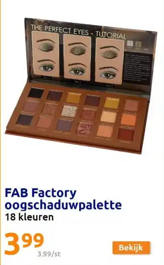 Action FAB Factory oogschaduwpalette aanbieding