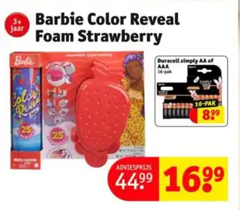Kruidvat Barbie Color Reveal jaar Foam Strawberry aanbieding