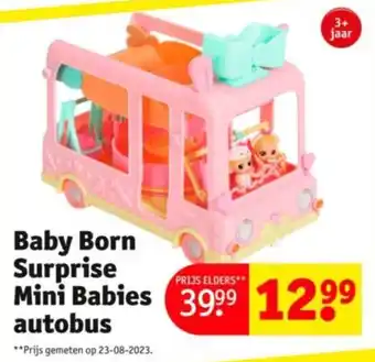 Kruidvat Baby Born Surprise Mini Babies autobus aanbieding