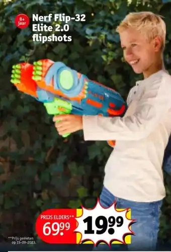 Kruidvat Nerf Flip-32 Elite 2.0 flipshots aanbieding