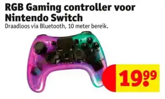 Kruidvat RGB Gaming controller voor Nintendo Switch aanbieding