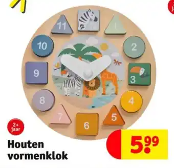 Kruidvat Houten vormenklok aanbieding