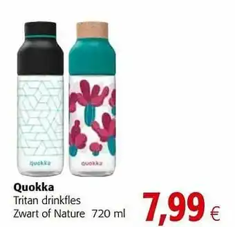 Colruyt Quokka tritan drinkfles zwart of nature aanbieding