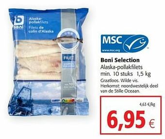 Colruyt Boni selection alaska-pollakfilets aanbieding