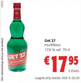 Colruyt Get 27 muntlikeur 17,9 % vol 70 cl aanbieding