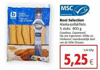 Colruyt Boni selection alaska-pollakfilets aanbieding
