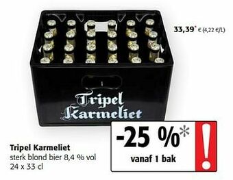 Colruyt Tripel karmeliet sterk blond bier aanbieding