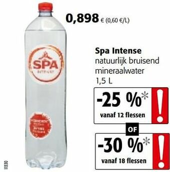 Colruyt Spa intense natuurlijk bruisend mineraalwater aanbieding