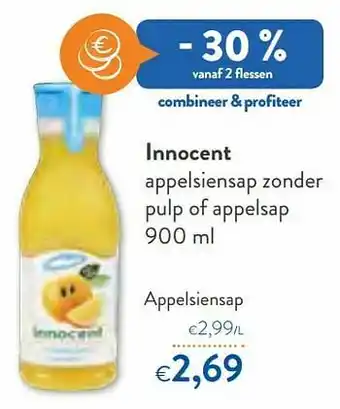 Innocent appelsiensap zonder pulp of appelsap