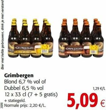 Colruyt Grimbergen blond of dubbel aanbieding