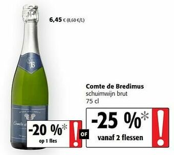 Colruyt Comte de bredimus schuimwijn brut aanbieding