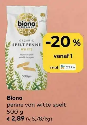 Biona penne van witte spelt