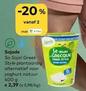Sojade so soja! greek style plantaardig alternatief voor yoghurt natuur