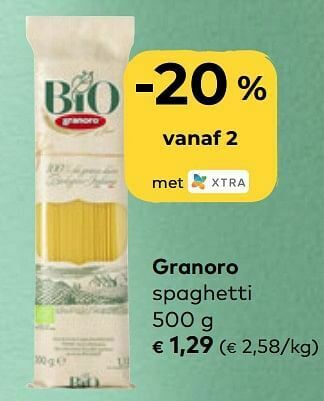 Bio Planet Granoro spaghetti aanbieding