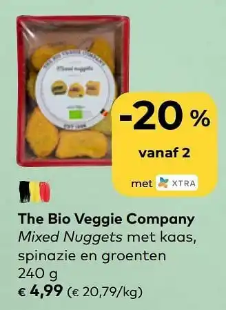 Bio Planet The bio veggie company mixed nuggets met kaas, spinazie en groenten aanbieding