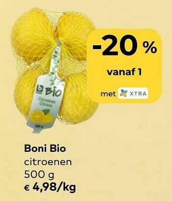 Bio Planet Boni bio citroenen aanbieding